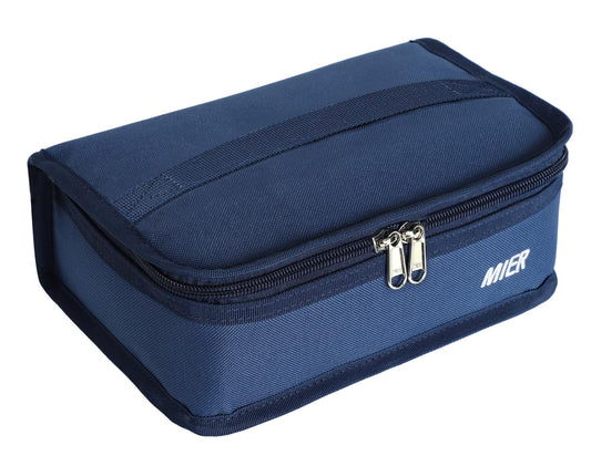 MIER Small Lunch Bag for Kids & Adults Compact Insulated Lunch Box Portable Thermal Mini Cooler for Work School Travel, Navy Blue