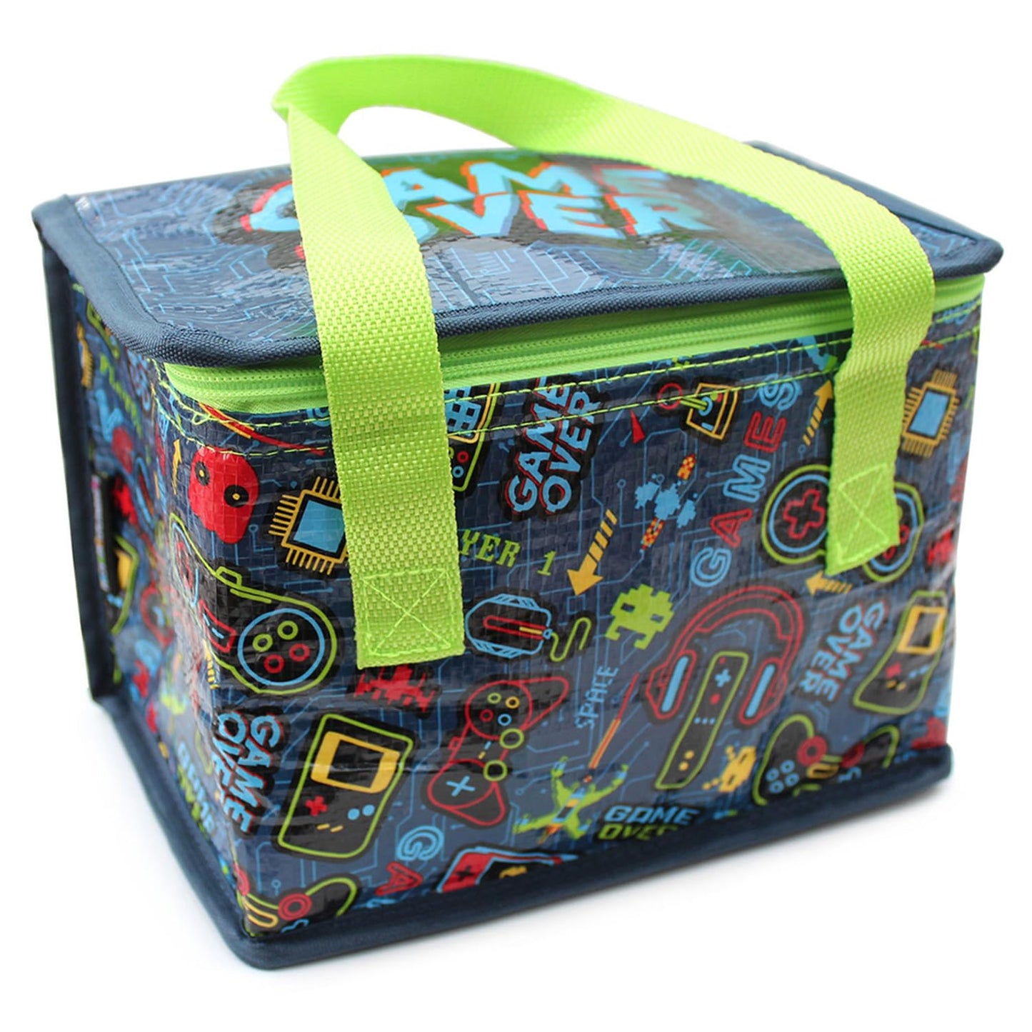 Fashion Stationery Insulated Lunch Bag Kids Lunch Box Folding Reusable Lunchbags for Girls or Boys Lunch Box for School, Beach or Travel Small Cooler or Picnic Coolers